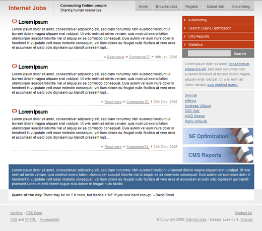 Internet Jobs Layout 1